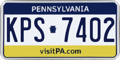 PA license plate KPS7402