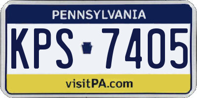 PA license plate KPS7405