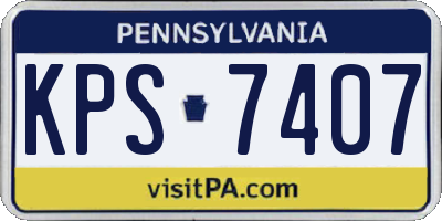 PA license plate KPS7407