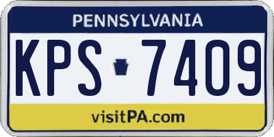 PA license plate KPS7409