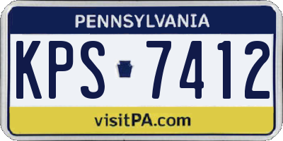 PA license plate KPS7412