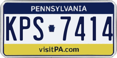 PA license plate KPS7414