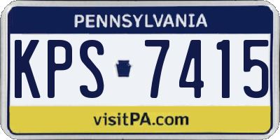 PA license plate KPS7415
