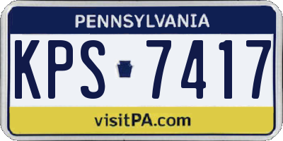 PA license plate KPS7417