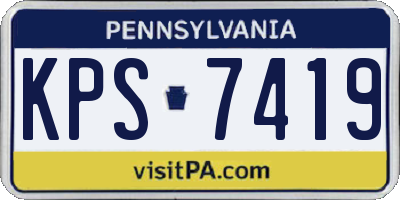 PA license plate KPS7419