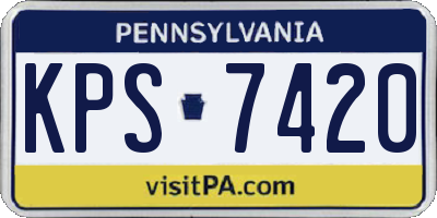 PA license plate KPS7420