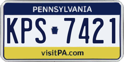 PA license plate KPS7421