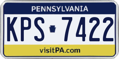 PA license plate KPS7422