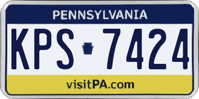 PA license plate KPS7424
