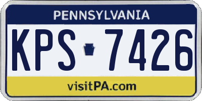 PA license plate KPS7426