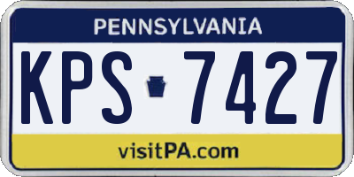 PA license plate KPS7427