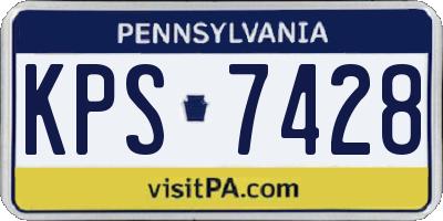 PA license plate KPS7428