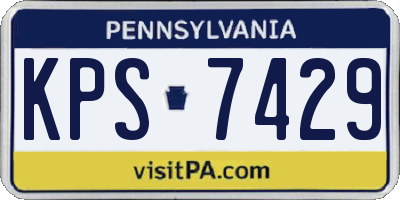 PA license plate KPS7429
