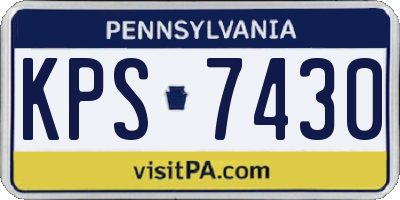 PA license plate KPS7430