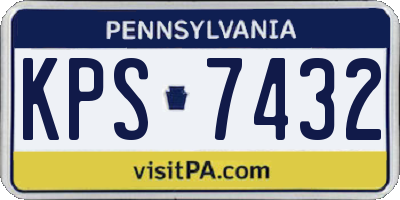 PA license plate KPS7432