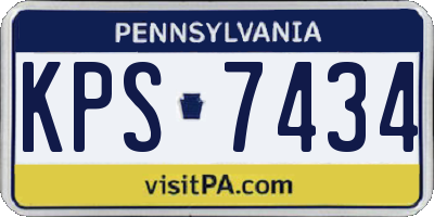 PA license plate KPS7434