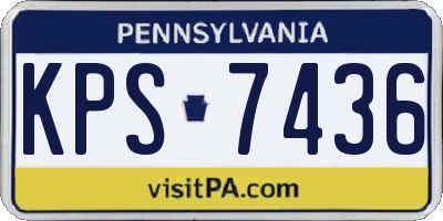 PA license plate KPS7436
