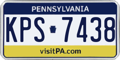 PA license plate KPS7438