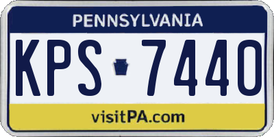 PA license plate KPS7440