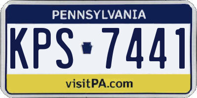 PA license plate KPS7441