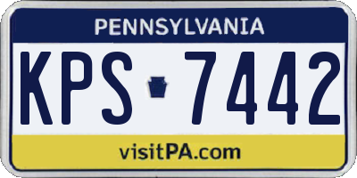 PA license plate KPS7442