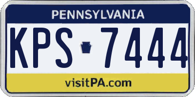 PA license plate KPS7444