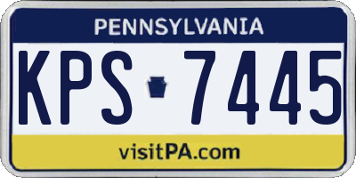 PA license plate KPS7445