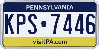 PA license plate KPS7446