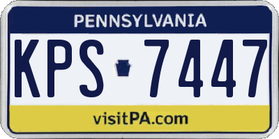 PA license plate KPS7447