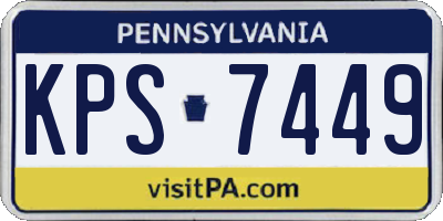 PA license plate KPS7449