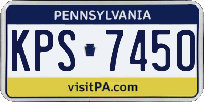 PA license plate KPS7450