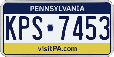 PA license plate KPS7453