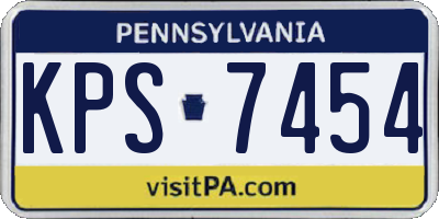 PA license plate KPS7454