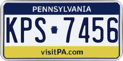 PA license plate KPS7456
