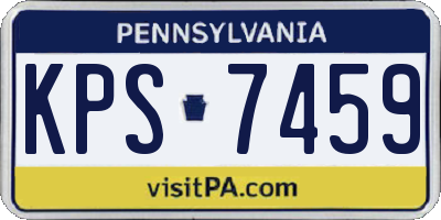 PA license plate KPS7459