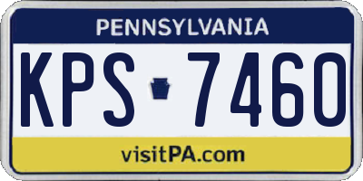 PA license plate KPS7460