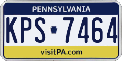 PA license plate KPS7464