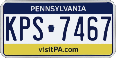 PA license plate KPS7467