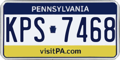 PA license plate KPS7468