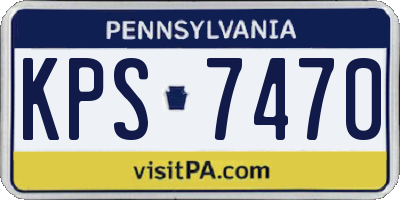PA license plate KPS7470