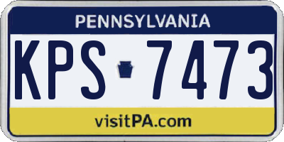 PA license plate KPS7473