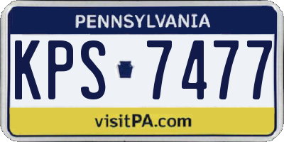 PA license plate KPS7477