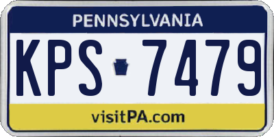 PA license plate KPS7479