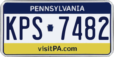 PA license plate KPS7482