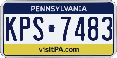 PA license plate KPS7483