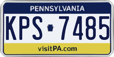 PA license plate KPS7485