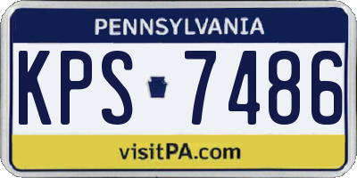 PA license plate KPS7486