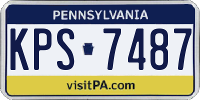 PA license plate KPS7487