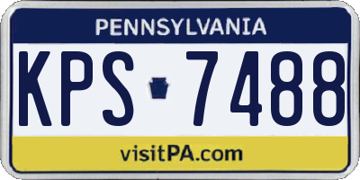 PA license plate KPS7488