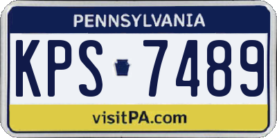 PA license plate KPS7489